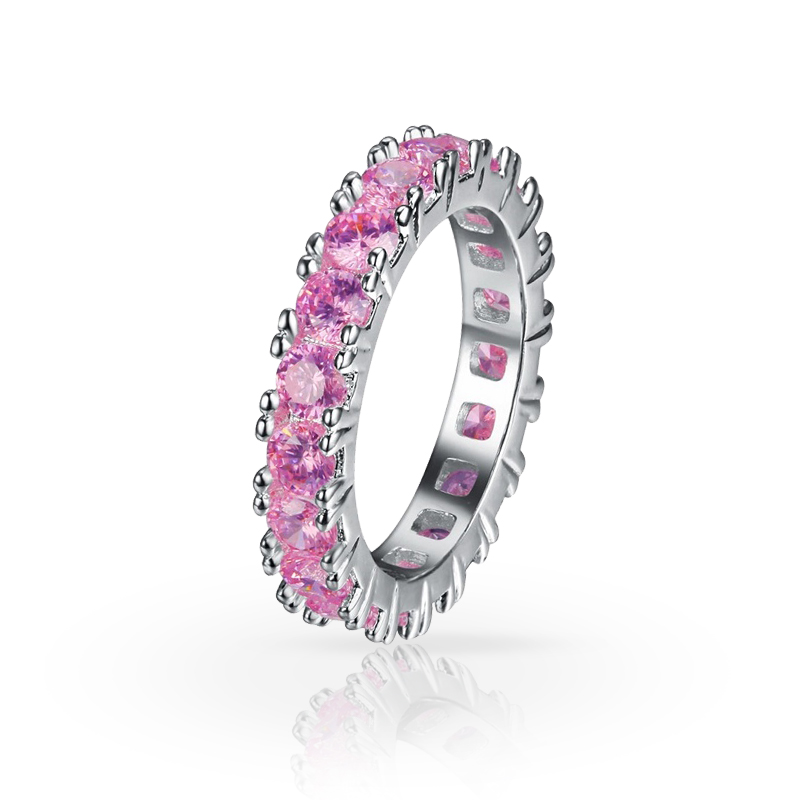 imagem #PINK ETERNITY# ANEL FOLHEADO A PRATA 925S COM CRISTAIS DE SWAROVSKI