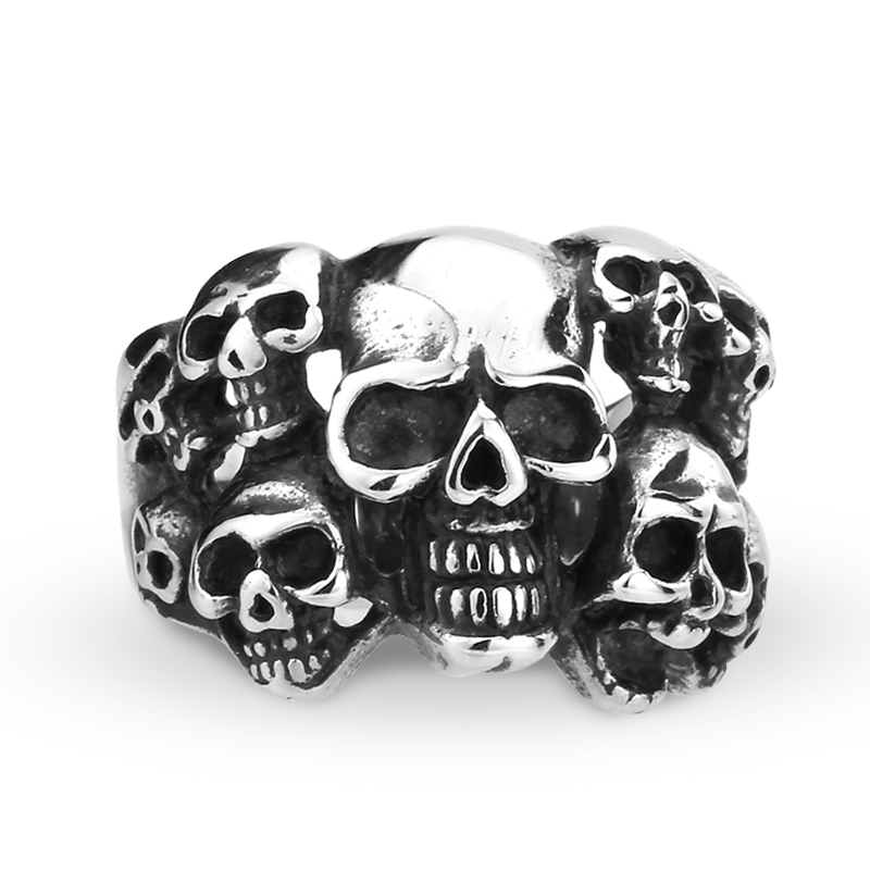 imagem SKULLS, MACIÇO ANEL EM AÇO INOX