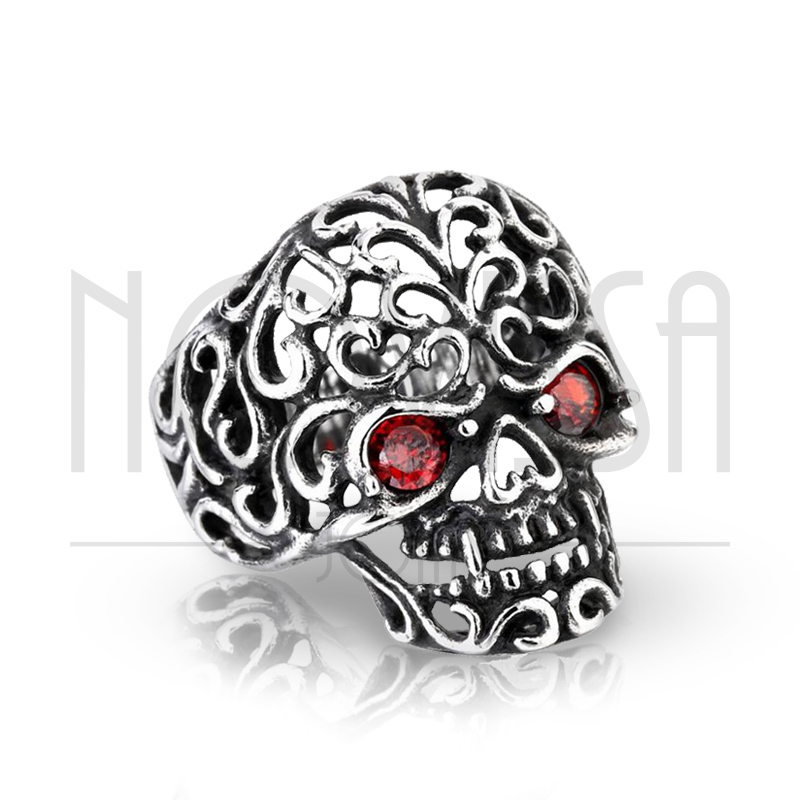 imagem BRAIN SKULL, MACIÇO ANEL EM AÇO INOX