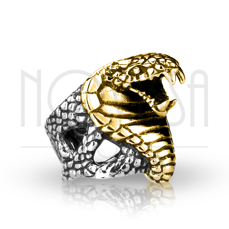 imagem GOLD SERPENT , MACIÇO ANEL EM AÇO INOX