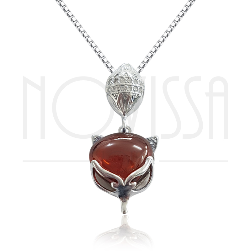 imagem RED FOX - ELEGANTE COLAR DE PRATA 925S COM LINDOS CRISTAIS DE SWAROVSKI