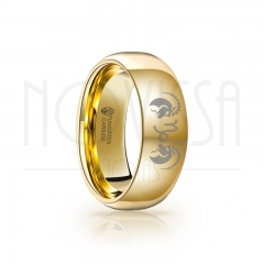 imagem ZODÍACO SIGNO DE CAPRICÓRNIO EM TUNGSTÊNIO MAGNETIZADAS A OURO 18K#  COM ACABAMENTO PREMIUM DE ALTO BRILHO