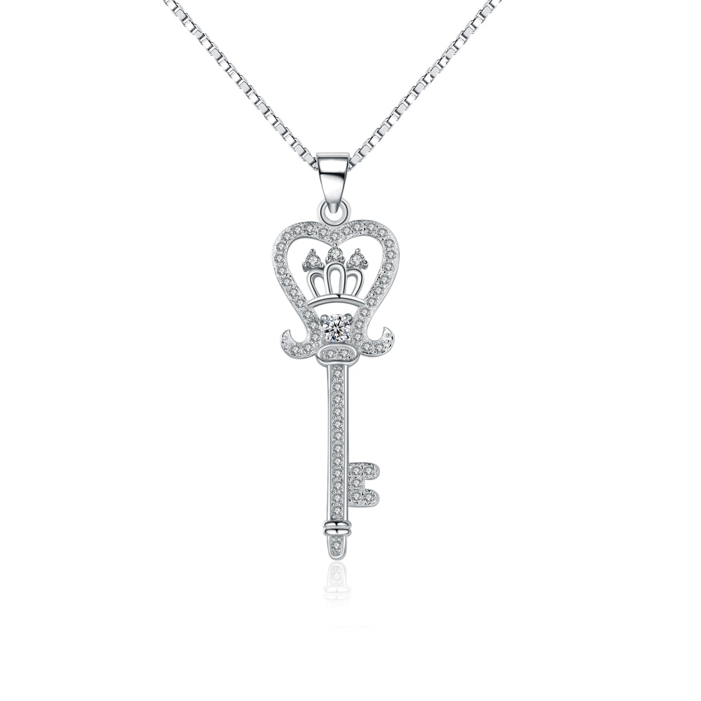 imagem MY KEY, MY QUEEN - COLAR DE PRATA 925S COM CRISTAIS DE SWAROVSKI - MINHA CHAVE, MINHA RAINHA