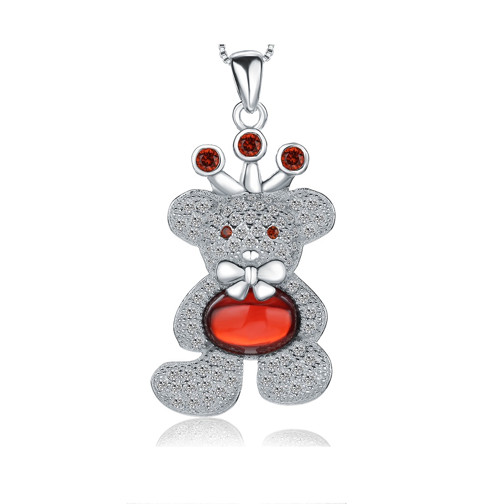 imagem BEAR - LINDO COLAR DE PRATA 925S COM 70 LINDOS CRISTAIS DE SWAROVSKI  - URSO