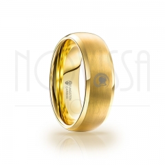 imagem ZODÍACO SIGNO DE AQUÁRIO EM TUNGSTÊNIO MAGNETIZADAS A OURO 18K  COM ACABAMENTO PREMIUM FOSCO