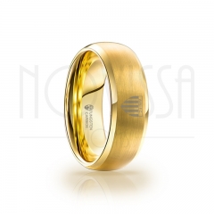 imagem AVAI ANEL DE TUNGSTÊNIO MAGNETIZADAS A OURO 18K  COM ACABAMENTO PREMIUM FOSCO