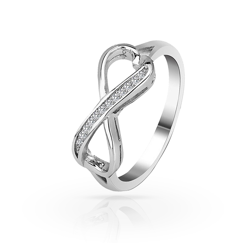 imagem INFINITY HEART ANEL DE PRATA 925S COM LINDOS CRISTAIS DE SWAROVSKI