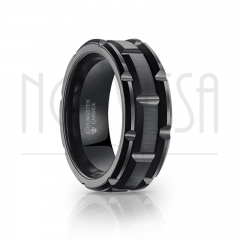 imagem BLACK TRITON EDITION - ALIANÇA DE TUNGSTÊNIO COM ACABAMENTO PRETO FOSCO