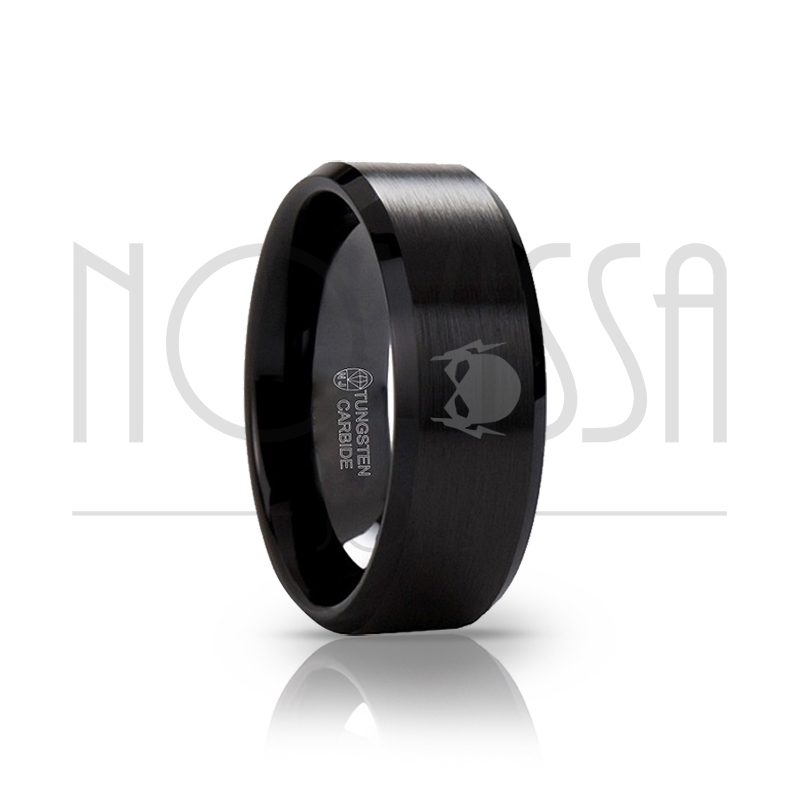 imagem FLASH - BLACK EDITION SQUARE - ANEL DE TUNGSTÊNIO COM ACABAMENTO PRETO FOSCO