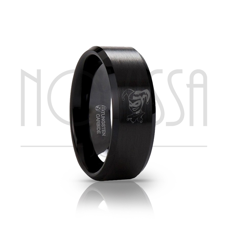 imagem ARLEQUINA - BLACK EDITION SQUARE - ANEL DE TUNGSTÊNIO COM ACABAMENTO PRETO FOSCO