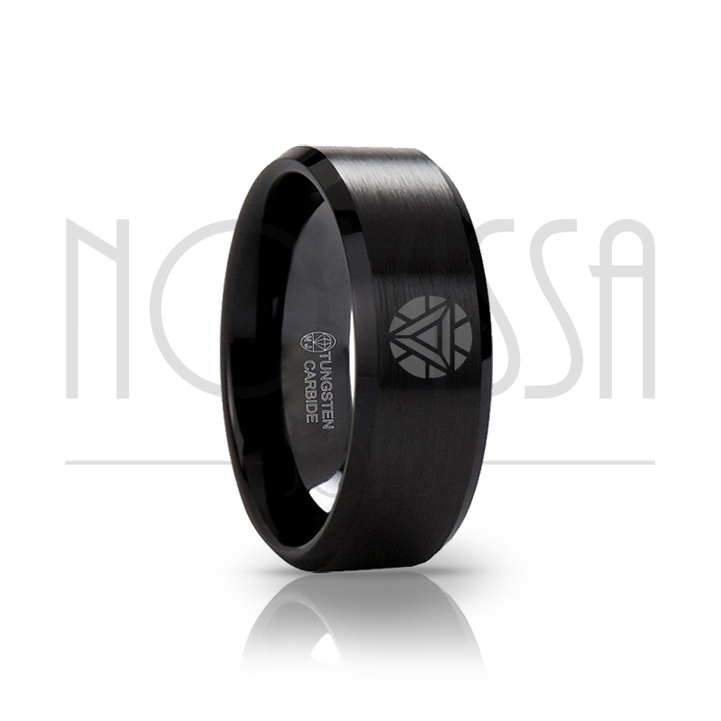 imagem REATOR ARC - BLACK EDITION SQUARE - ANEL DE TUNGSTÊNIO COM ACABAMENTO PRETO FOSCO