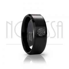 imagem REATOR ARC - BLACK EDITION SQUARE - ANEL DE TUNGSTÊNIO COM ACABAMENTO PRETO FOSCO