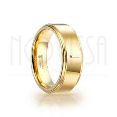 imagem VIRGA - STONES GOLD EDITION - ANEL DE TUNGSTÊNIO COM OU SEM SWAROVSKI, ALTO BRILHO BRILHO