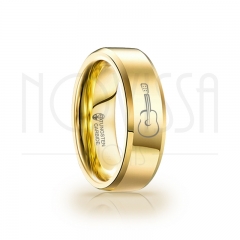 imagem VIOLÃO - GOLD EDITION EDGE - ANEL DE TUNGSTÊNIO MAGNETIZADAS A OURO 18K