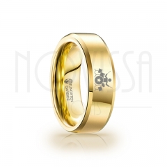 imagem BATERISTA - GOLD EDITION EDGE - ANEL DE TUNGSTÊNIO MAGNETIZADAS A OURO 18K