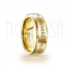 imagem MARKETING - GOLD EDITION EDGE - ANEL DE TUNGSTÊNIO MAGNETIZADAS A OURO 18K