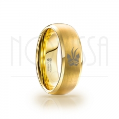 imagem IBEJI ANEL MAGNETIZADO A OURO 18K COM ACABAMENTO FOSCO