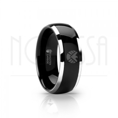 imagem SHIELD - SMOOTH EDITION BLACK - ANEL DE TUNGSTÊNIO COM ACABAMENTO DE ALTO BRILHO