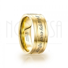 imagem HAPPY EVER AFTER- ALIANÇA DE TUNGSTÊNIO COM ACABAMENTO DE ALTO BRILHO