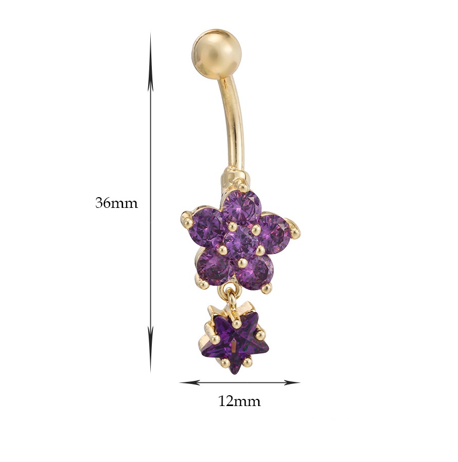 imagem #FLOR, ESTRELA# PIERCING DE AÇO CIRURGICO COM CRISTAIS DE SWAROVSKI