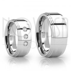 imagem ALIANÇAS DE PRATA 950, COM/SEM SWAROVSKI E ACABAMENTO EM ALTO BRILHO