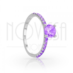 imagem VIOLETA - ANEL DE PRATA 950 COM LINDOS CRISTAIS DE SWAROVSKI