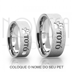 imagem PET - ANEL DE PRATA 950, COM ACABAMENTO DIAMANTADO E SWAROVSKI