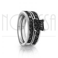 imagem TULIPA NEGRA - ANEL DE PRATA 950 COM LINDOS CRISTAIS DE SWAROVSKI