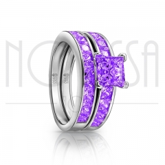 imagem VIOLETA - ANEL DE PRATA 950 COM LINDOS CRISTAIS DE SWAROVSKI