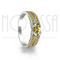 imagem GIRASSOL - ANEL DE PRATA 950 COM LINDOS CRISTAIS DE SWAROVSKI