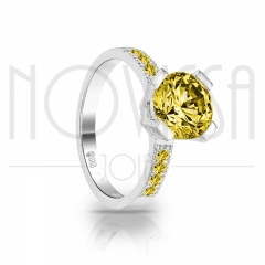 imagem GIRASSOL - ANEL DE PRATA 950 COM LINDO CRISTAL DE SWAROVSKI