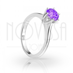 imagem VIOLETA - ANEL DE PRATA 950 COM LINDO CRISTAL DE SWAROVSKI