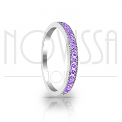 imagem VIOLETA - ANEL DE PRATA 950 COM LINDOS CRISTAIS DE SWAROVSKI