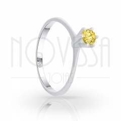 imagem GIRASSOL - ANEL DE PRATA 950 COM LINDO CRISTAL DE SWAROVSKI