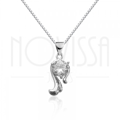 imagem COLAR DE PRATA 925S COM UM LINDO CRISTAL DE SWAROVSKI