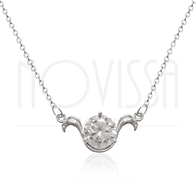 imagem COLAR DE PRATA 925S COM UM LINDO CRISTAL DE SWAROVSKI