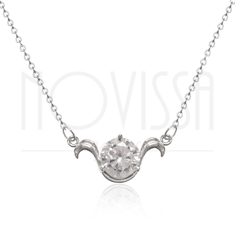 imagem COLAR DE PRATA 925S COM UM LINDO CRISTAL DE SWAROVSKI