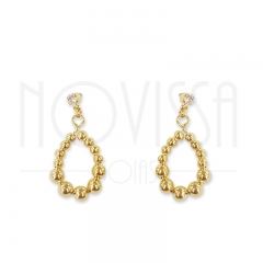 imagem SMALL BALL BRINCO FOLHEADO Á OURO 18K