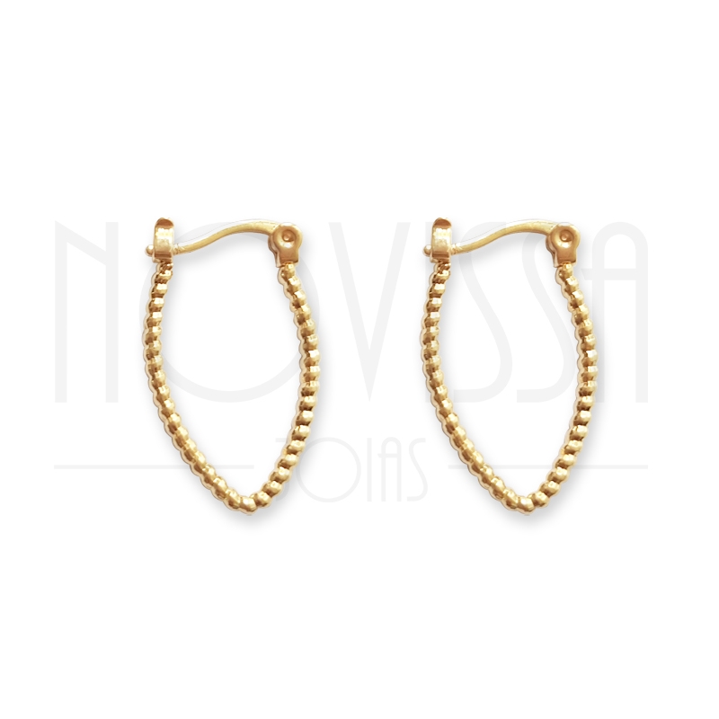 imagem ARGOLA LEAF GOLDEN - BRINCO FOLHEADO Á OURO 18K
