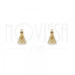 imagem NOSSA SENHORA PETIT- BRINCO FOLHEADO Á OURO 18K