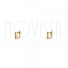 imagem LITTLE ARGOLA SQUARE - BRINCO FOLHEADO Á OURO 18K