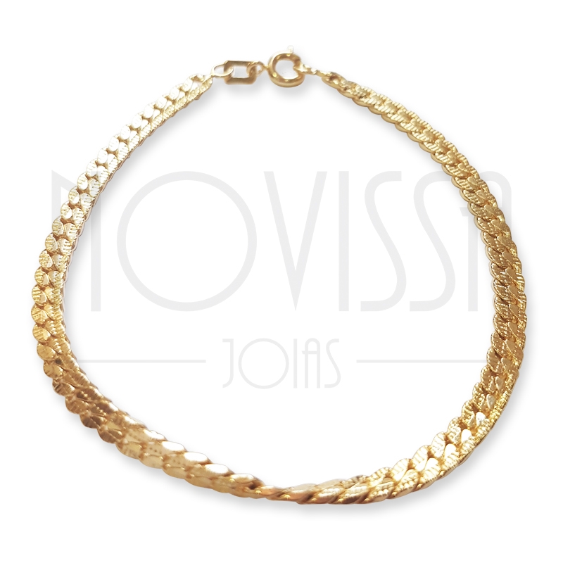 imagem PULSEIRA GROUMETT FOLHEADO A OURO 18K