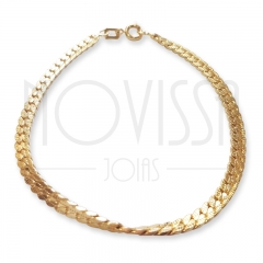 imagem PULSEIRA GROUMETT FOLHEADO A OURO 18K