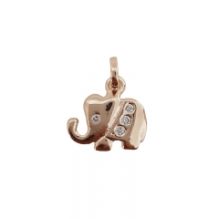 imagem ELEFANTE ZIRCÔNIA - PINGENTE FOLHEADO Á OURO 18K