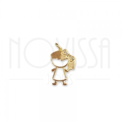 imagem MENINA LAÇO - PINGENTE FOLHEADO Á OURO 18K