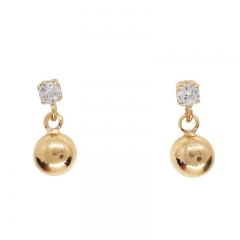 imagem KAMILLA  - BRINCO FOLHEADO Á OURO 18K