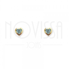imagem BRIGHT HEART - BRINCO FOLHEADO Á OURO 18K