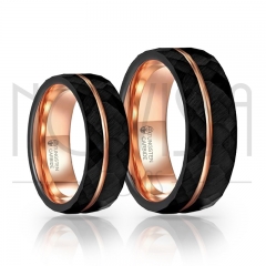 imagem DIAMANTE  NEGRO - ALIANÇA DE TUNGSTÊNIO COM ACABAMENTO FOSCO