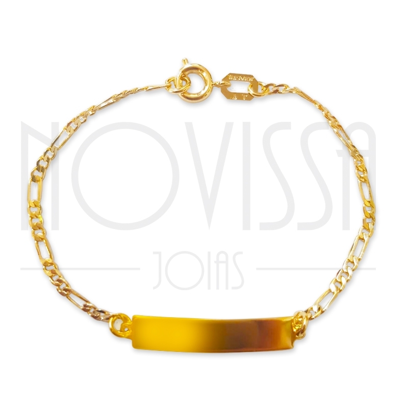 imagem PULSEIRA BABY Il - FOLHEADA A OURO*