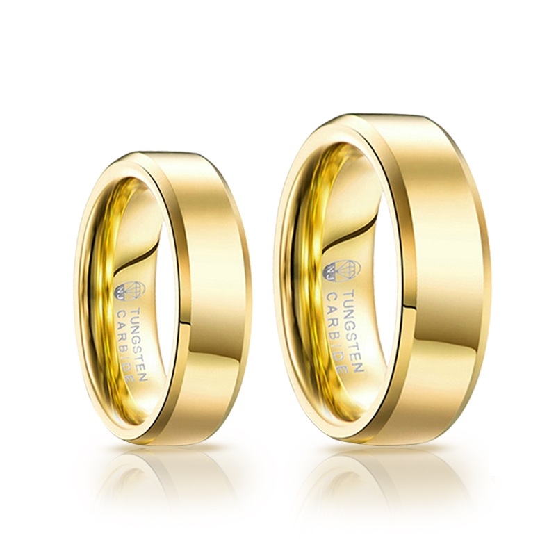 imagem GOLD EDITION EDGE - ALIANÇA DE TUNGSTÊNIO MAGNETIZADAS A OURO 18K